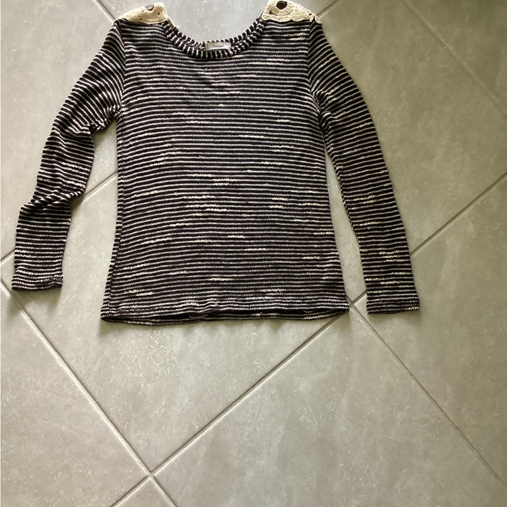 Striped Black and White Women's Top